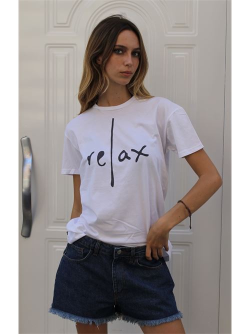 T-shirt con scritta relax DIECI MINUTI | 2399811